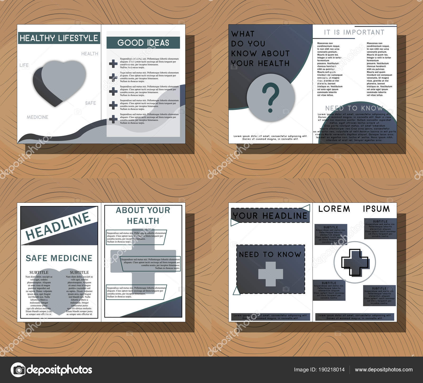 Set Of Medical Brochure Cover Template Flyer Design Layout