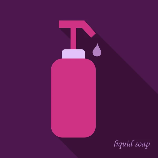 液体肥皂图标。背景下网络隔离的液体肥皂矢量图标的卡通插图 — 图库矢量图片
