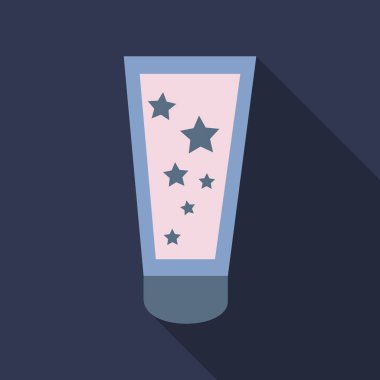 krem tüp simgesi. Krem tüp vektör simgesi web için düz çizimi