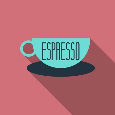 Otantik İtalyan espresso vintage. Kahve poster kafe bar ve Restoran için. İçki vektör çizim.