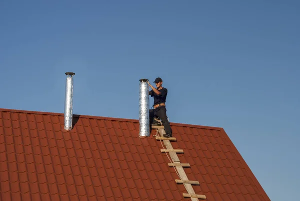 Air ducts on the roof — Stock Photo, Image