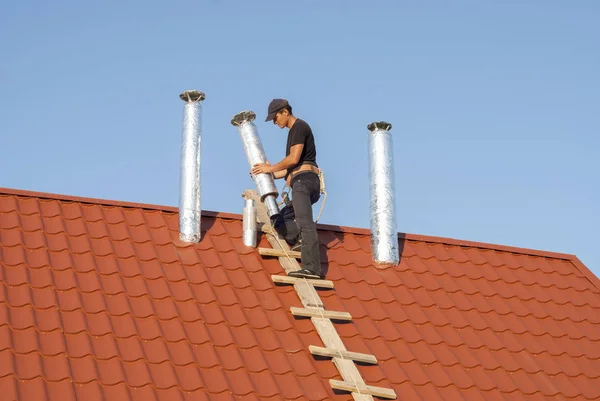 Air ducts on the roof — Stock Photo, Image