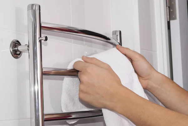 Člověk přestane reagovat ručník — Stock fotografie