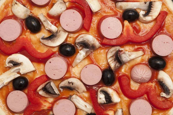 Pizza before baking — Stock Photo, Image