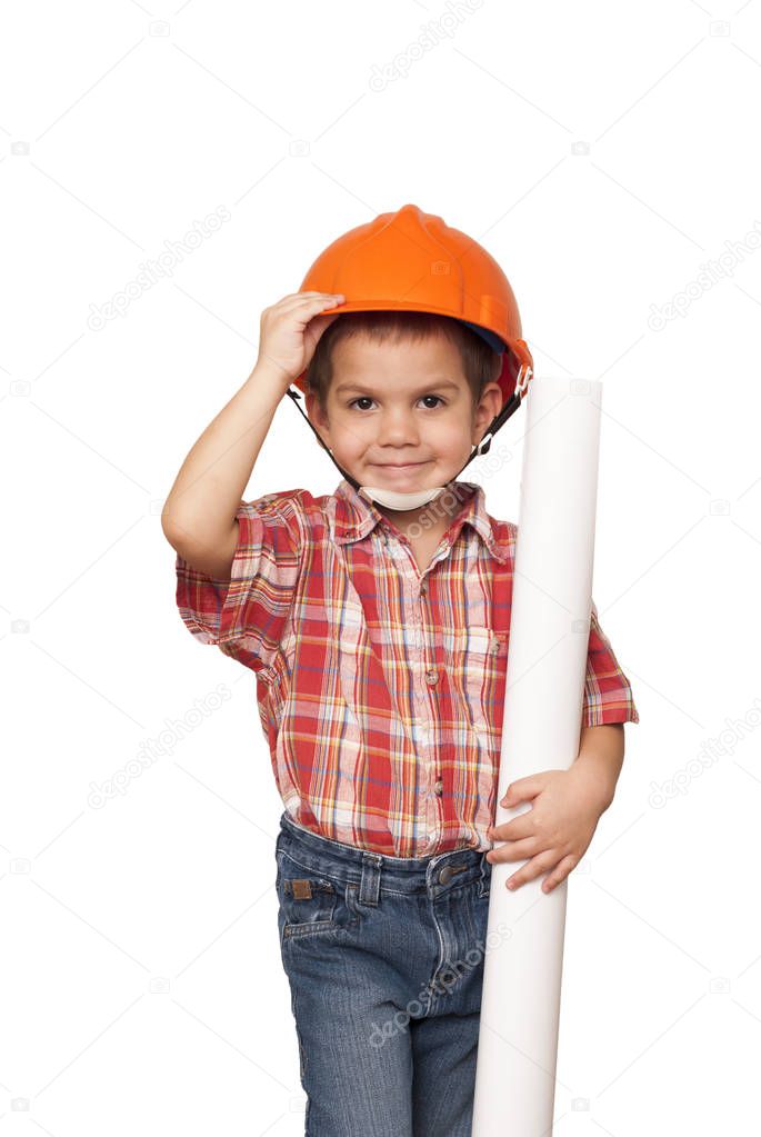 child imagines himself an architect