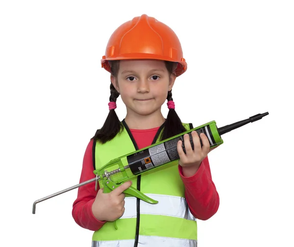 Mała dziewczynka przemysłowych pracownika — Zdjęcie stockowe