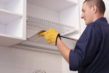 Alt raf yemekleri mutfak dolabı kurutma için ayarlar