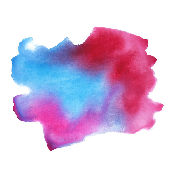 Colorful Watercolor Brush Stains on White Background Artistic Vector Textures