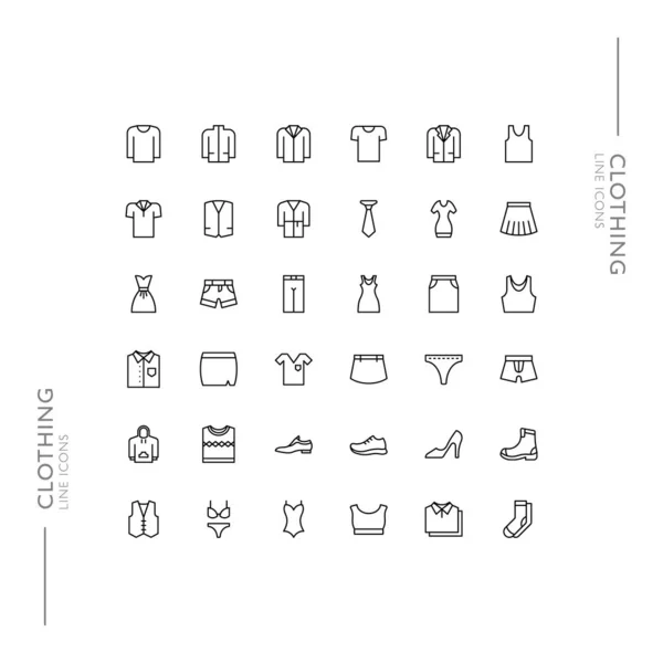 Giysiler ve Aksesuarlar Minimalist İnce Modern Satır Simgeleri