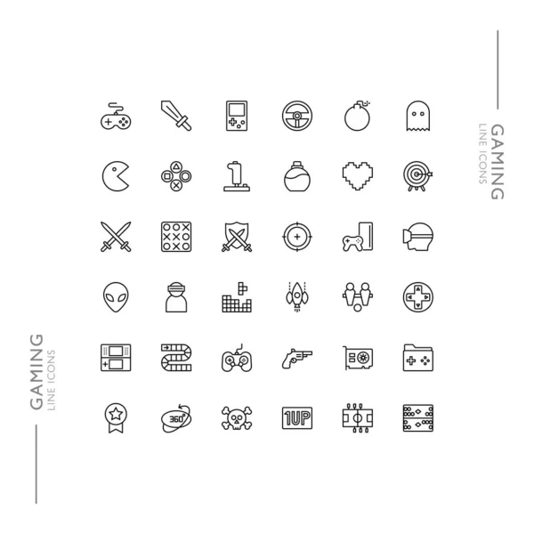 Minimalist Slim Oyun ve Eğlence Vektörü Simgeleri