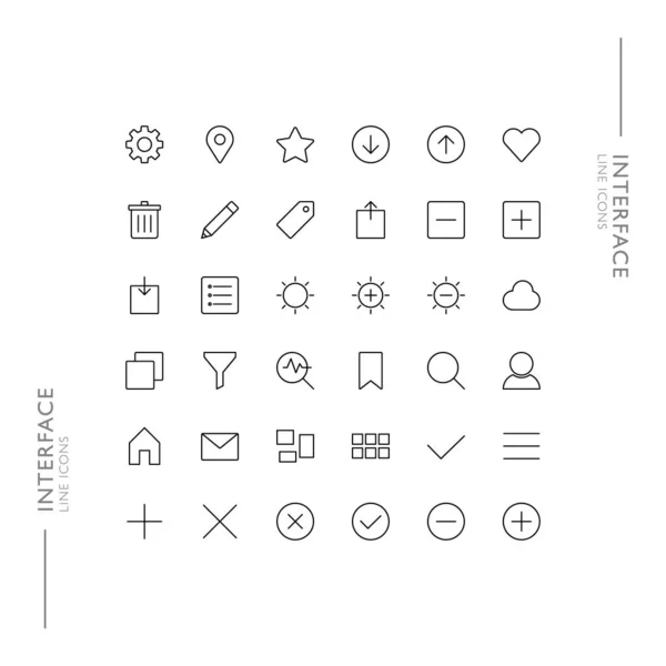 Arayüz ve Kullanıcı Etkileşimi Minimalist İnce Modern Satır Simgeleri