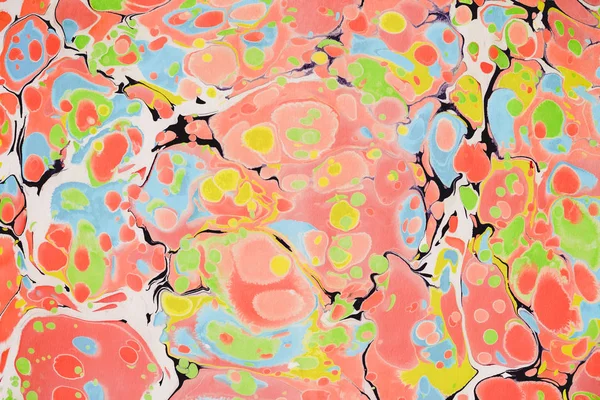 Suminagashi Geleneksel Yüzen Mürekkep El Boyalı Mermer Sanat Dokusunu