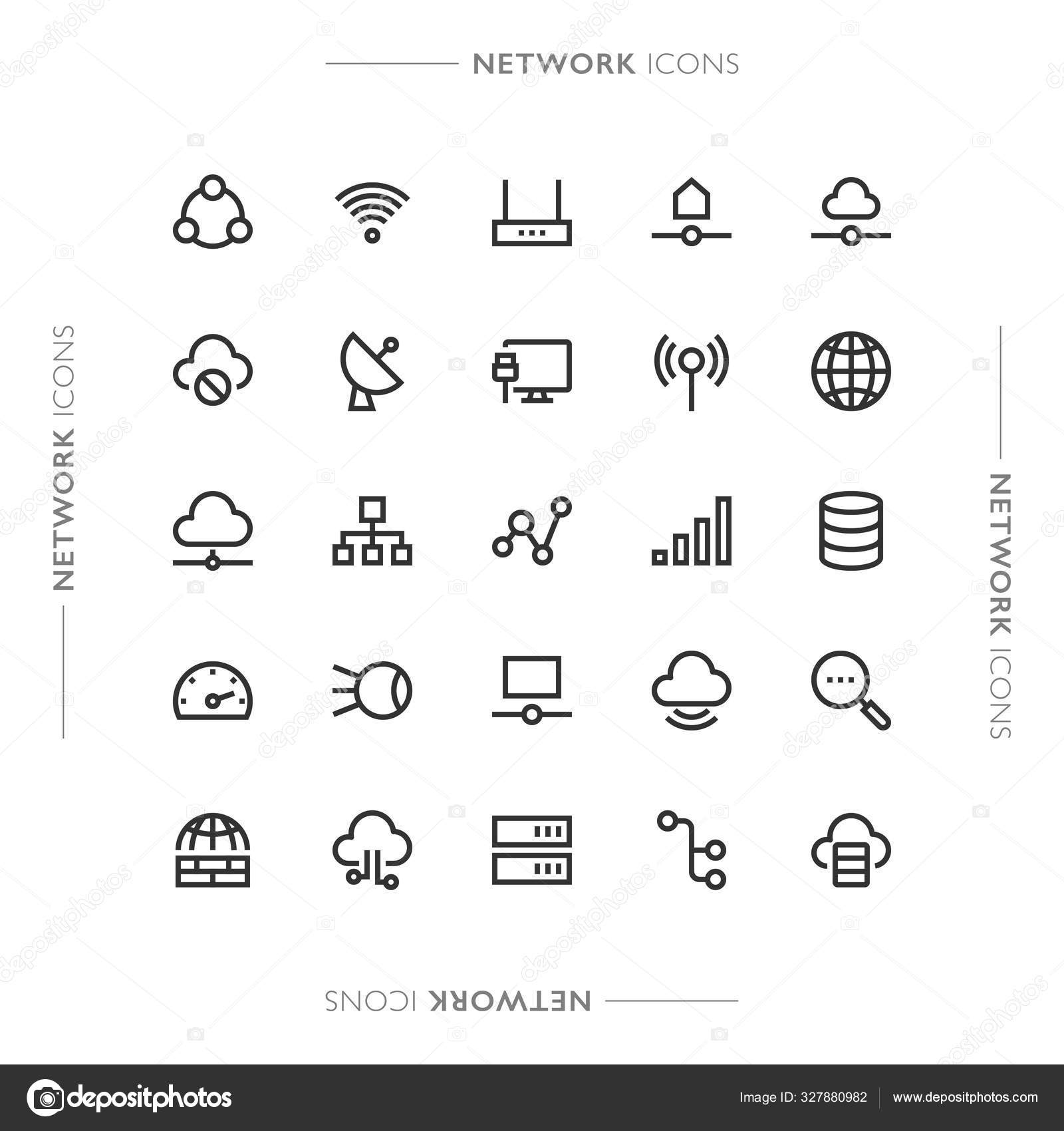 네트워크 현대의 아이콘 스톡 벡터 - ©bronzecoins 327880982