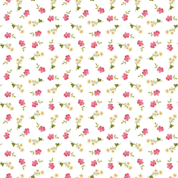 Kırmızı Güller El Boyası Renkli Vektör Süslemeleri ile Kusursuz Desenli Suluboya Desenler 