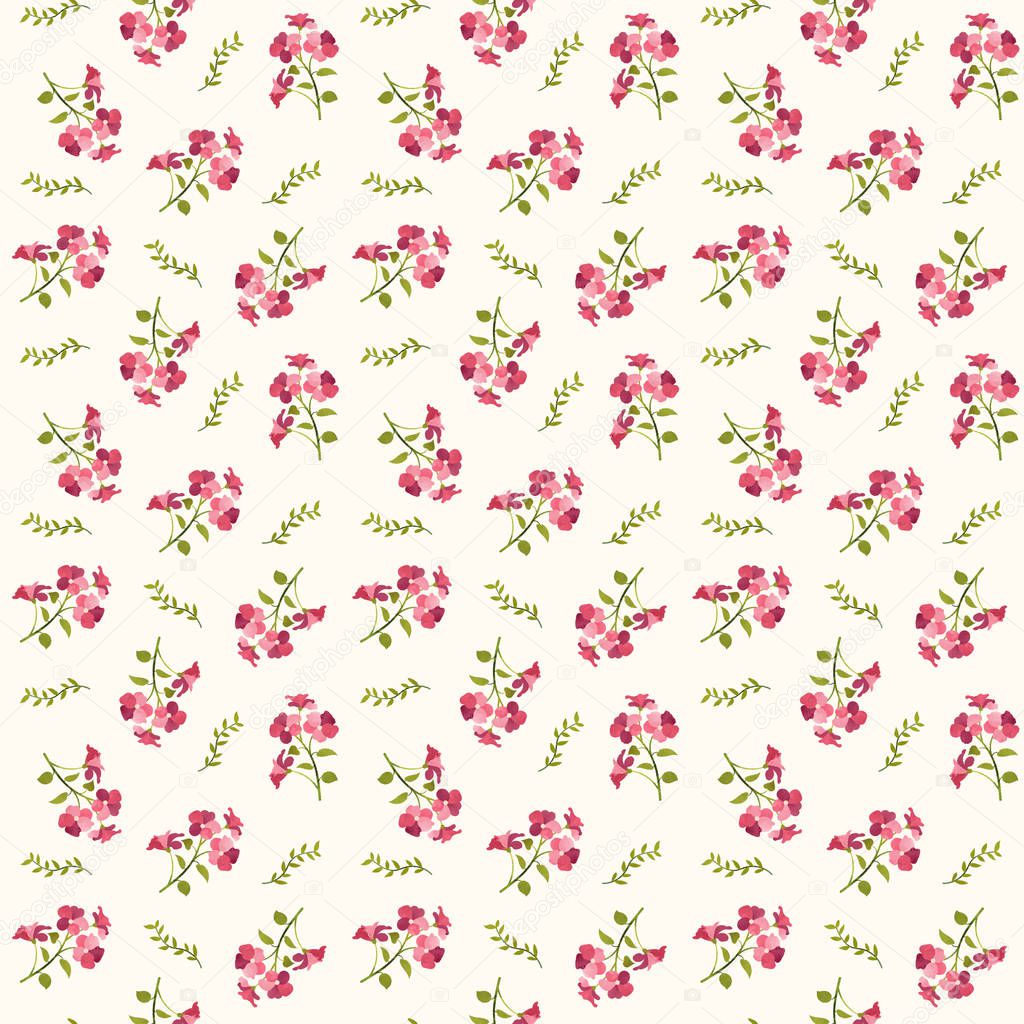 Hand Painted Flowers Watercolor Seamless Patterns Texture with Colorful Vector Ornaments 
