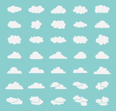 El Çekimi Vektör Hava Bulutları