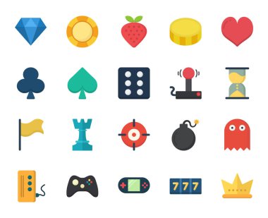 Material Flat Design Entertainment Vector Simgeleri