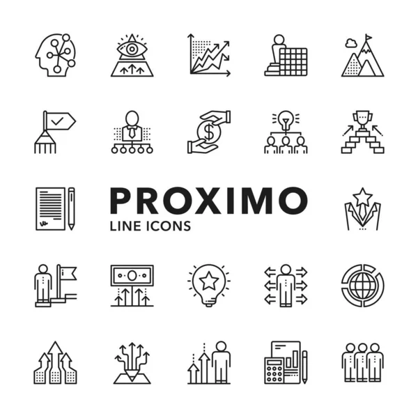 Business Modern Futuristik Satır Vektörü Simgeleri