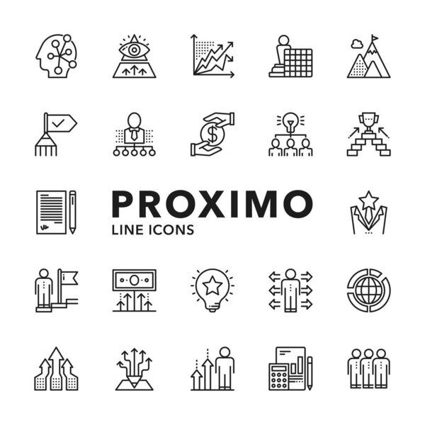 Современные футуристические векторные иконки
