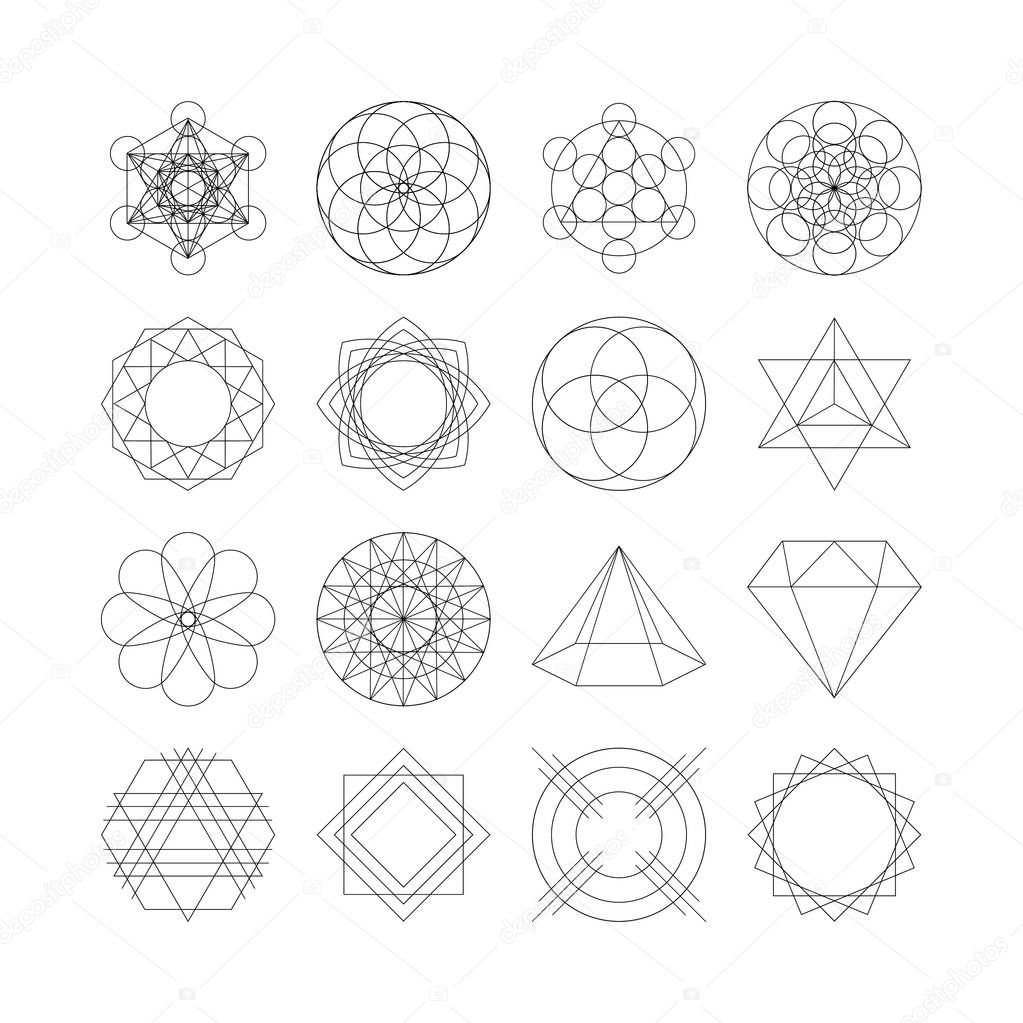 Geometric Outline Vector Shapes