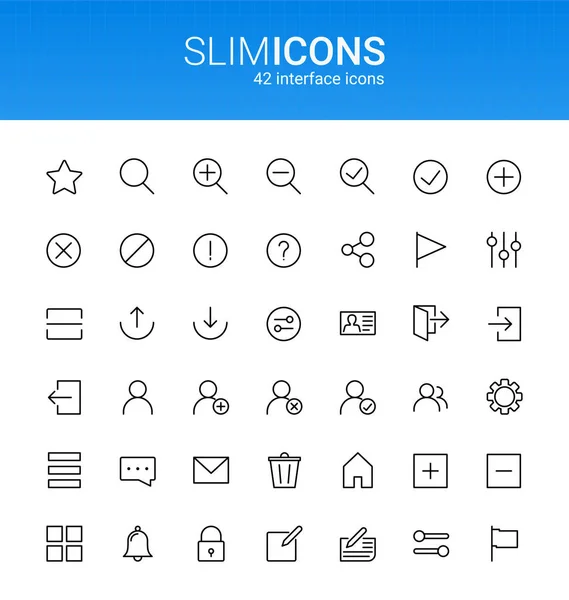 Minimalist Slim Line Vector Icons — стоковий вектор