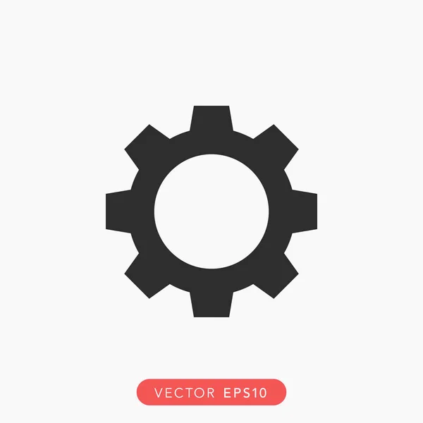 Máquina Configuración Engranajes Icono Vector Plano — Archivo Imágenes Vectoriales