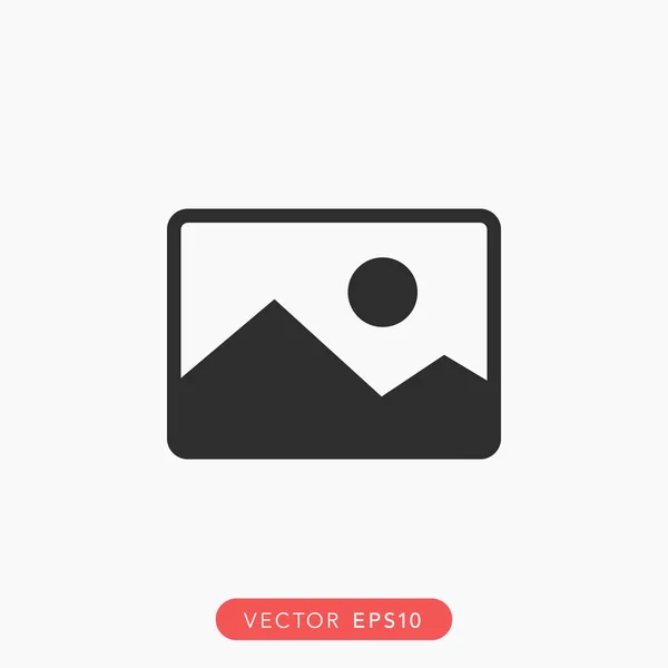 Imagen Pared Fotografía Vector Plano Icono — Archivo Imágenes Vectoriales