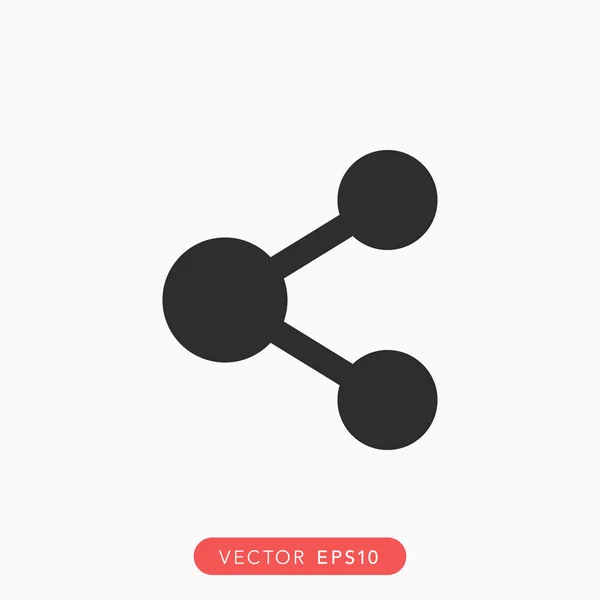 Enlace Web Compartir Icono Vector Plano — Archivo Imágenes Vectoriales