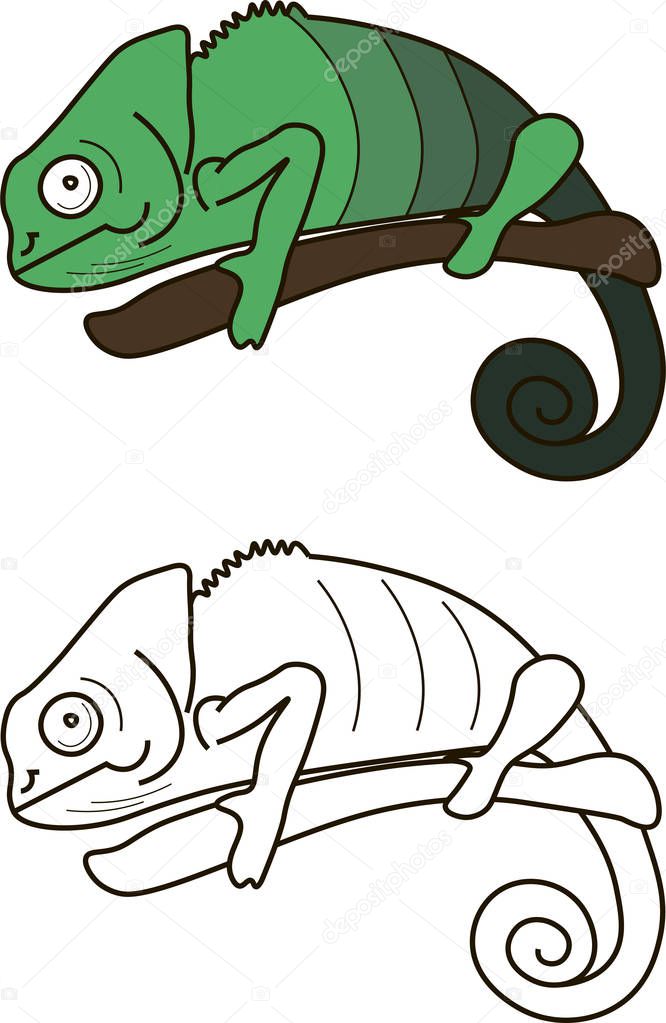 Chameleon graphic icon.