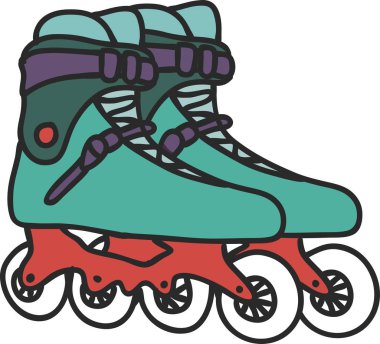 Patenler renkli ikon. Etkin spor aksesuarları.