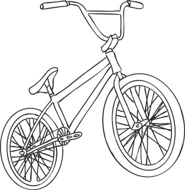 Bmx. Çocuk bisikleti. Ekstrem sporlar için element.