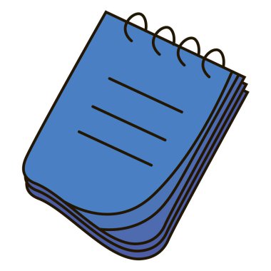 Not defteri simgesi. Günlük planlamacı. Spiral ile sayfalar.