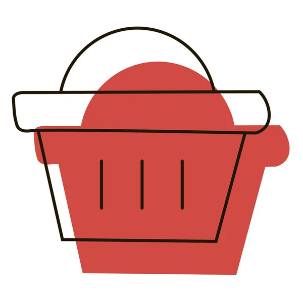 Mand met rood schaduw pictogram. E-commerce winkelen. — Stockvector