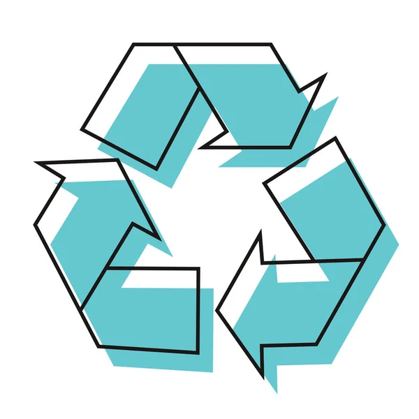 Recycling icoon. Ontwerpelement. Vectorillustratie. — Stockvector