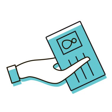 Elinde bir kimlik kartı var. Bir iş toplantısında kartvizit.. 