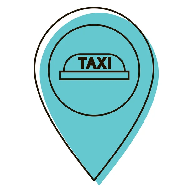 Taxi cab location. Cars parking. Navigation object. — Stock Vector