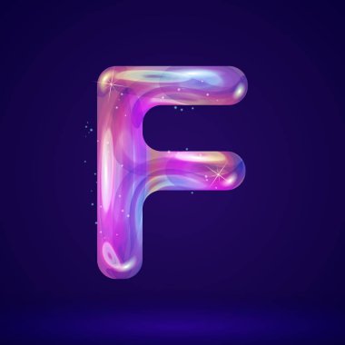 Holografik mektup vektör çizim