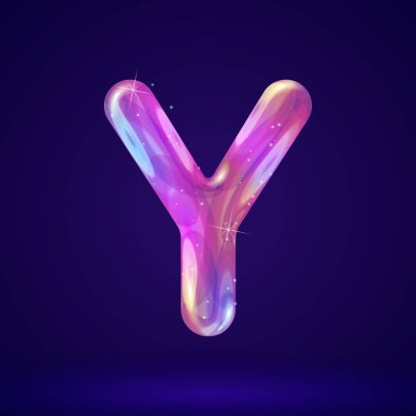 Holografik mektup vektör çizim