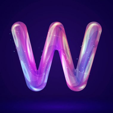 Holografik mektup vektör çizim