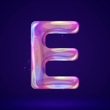 Holografik mektup vektör çizim