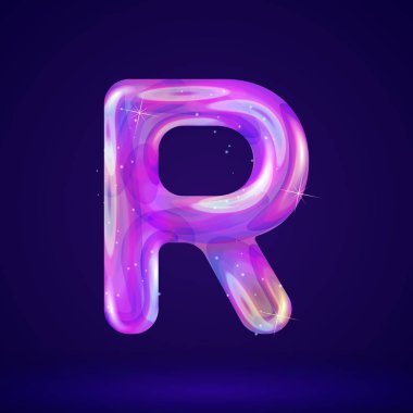 Holografik mektup vektör çizim