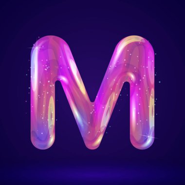 Holografik mektup vektör çizim