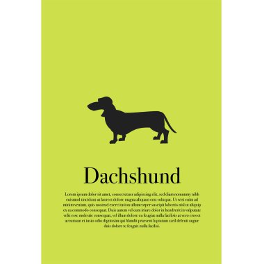 Köpek dachshund siluet poster