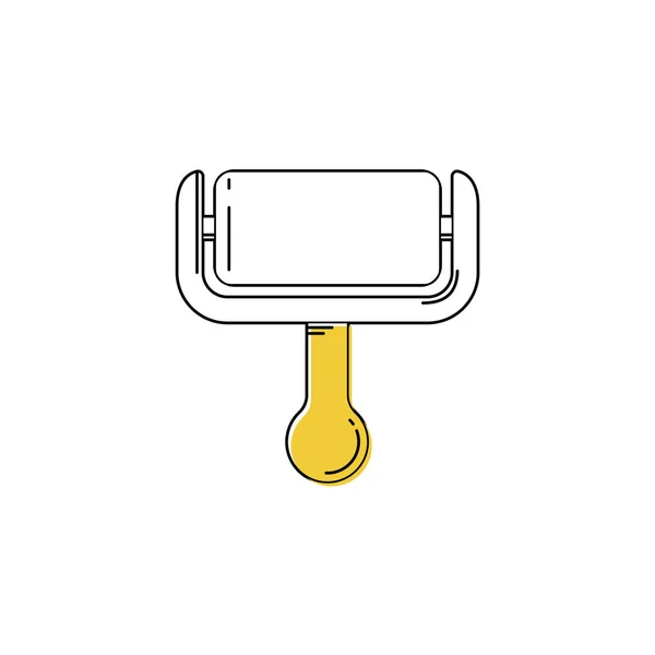 Regel verf roller pictogram — Stockvector