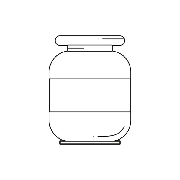 Lijn oplosmiddel jar pictogram — Stockvector