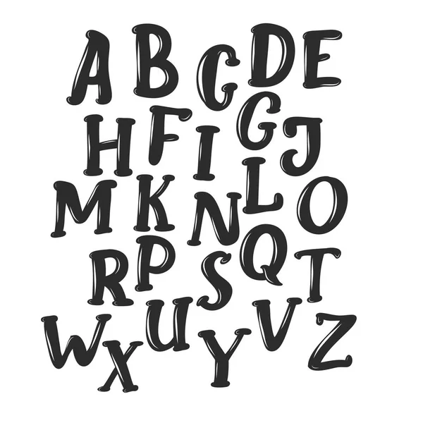 Alfabeto de letras a mano — Archivo Imágenes Vectoriales