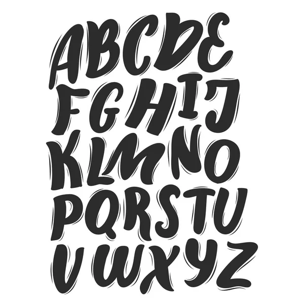 Hand lettering alphabet — Stock Vector