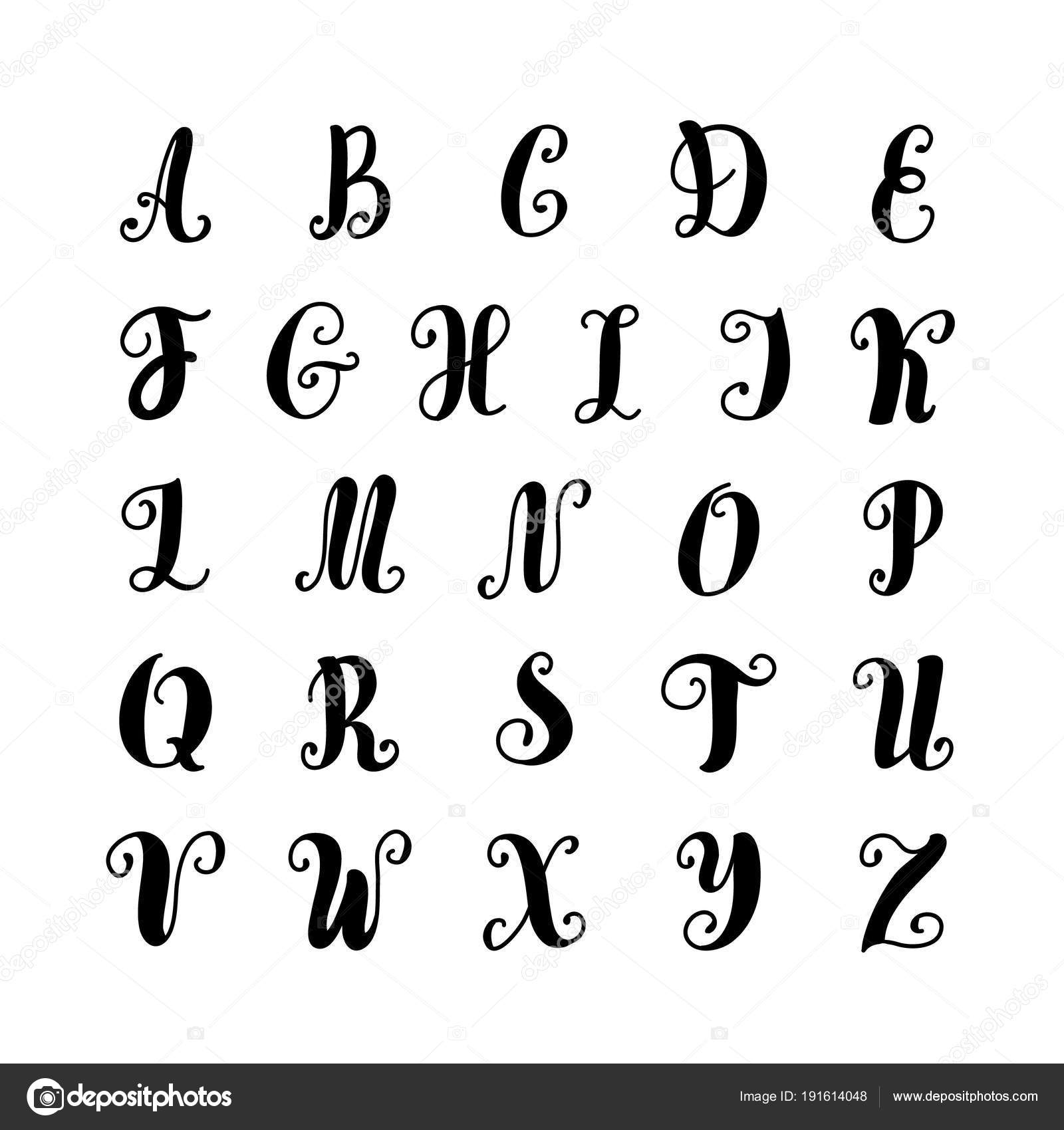 Hand lettering alphabet — Stock Vector © Levinanas #191614048