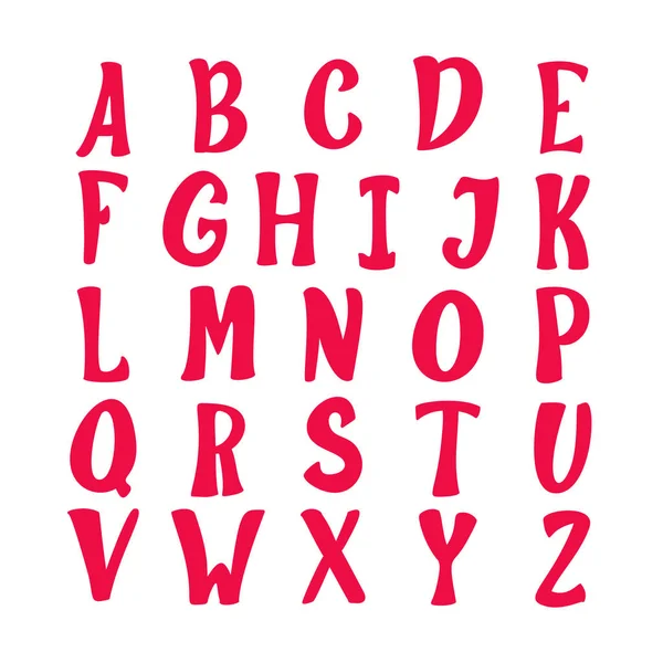 Alphabet lettrage à la main — Image vectorielle