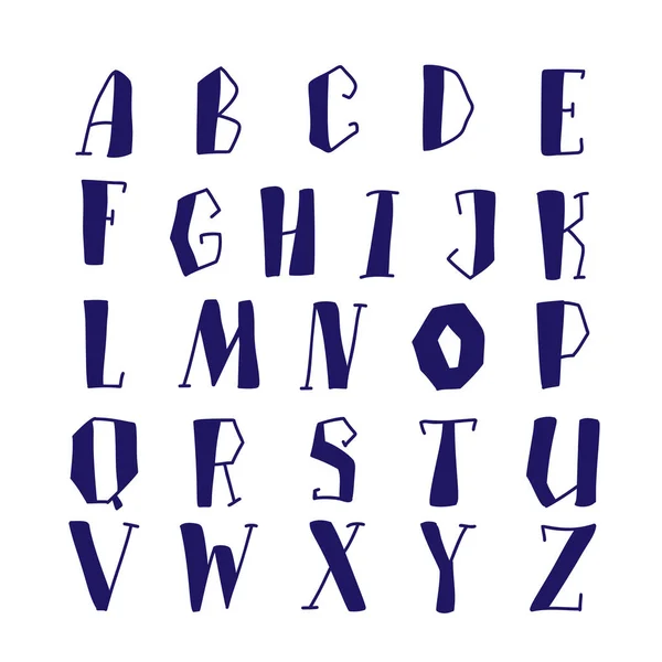 Hand lettering alphabet — Stock Vector